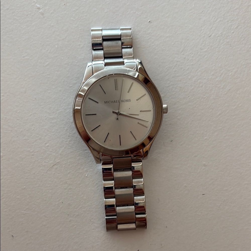 Michael Kors runway silver slim ladies watch MK3178